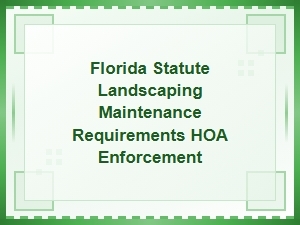 Hoa Landscaping Violations and Fines Under Florida Law