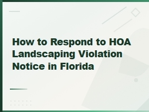 Responding to Hoa Landscaping Violations in Florida